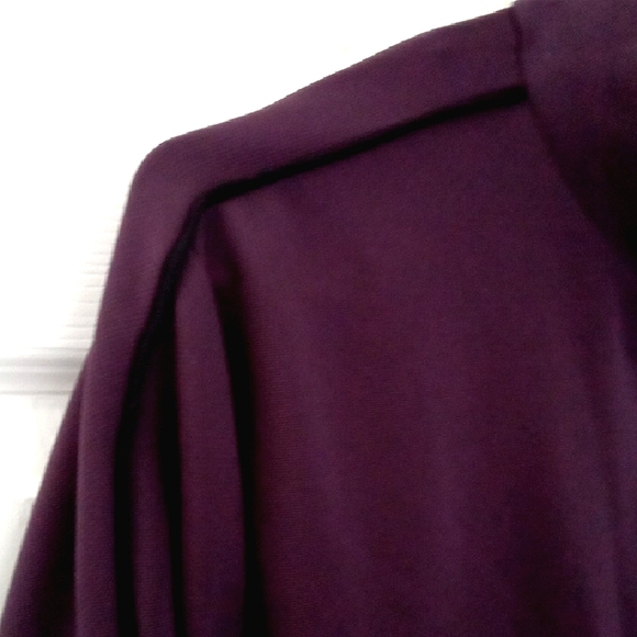 Zara Active Women's Plum Funnel Neck Long Sleeve Zip Up Jacket Small Oversized - Picture 4 of 12